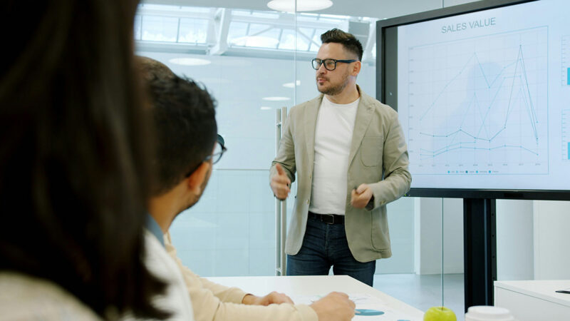 man giving a presentation